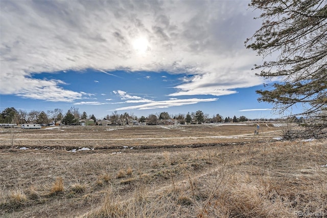 view of landscape featuring a rural view