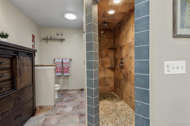 7951 S Webster Way, Littleton, CO 80128 - full bath with tiled shower and stone finish flooring