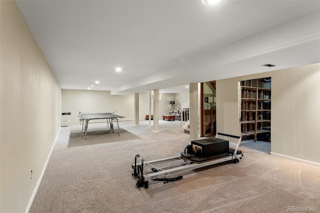 7951 S Webster Way, Littleton, CO 80128 - exercise area featuring carpet and recessed lighting