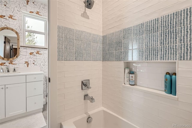 6102 S Aberdeen St, Littleton, CO 80120 - bathroom with tub / shower combination and vanity