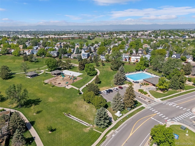 20922 E Crestline Cir, Centennial, CO 80015 - aerial overview of property's location featuring a pool area