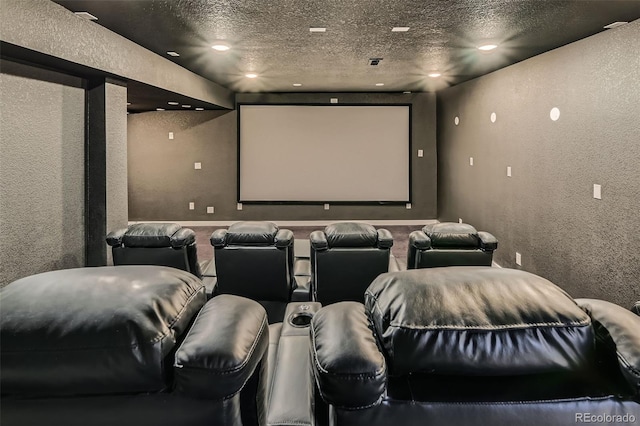 1715 Pioneer Cir, Lafayette, CO 80026 - cinema room with a textured wall and a textured ceiling