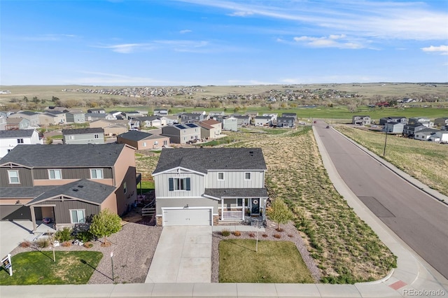 aerial perspective of suburban area
