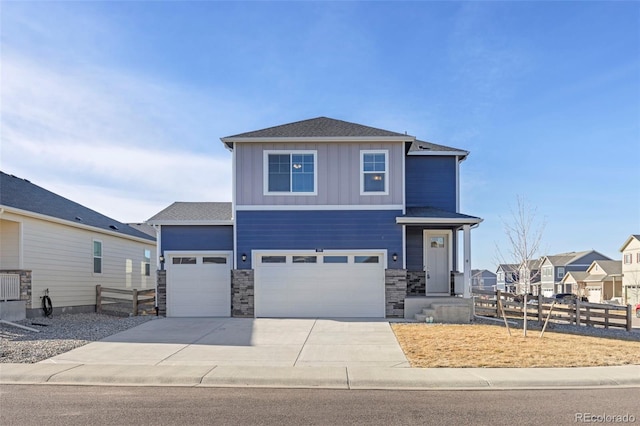 view of front of house featuring a garage