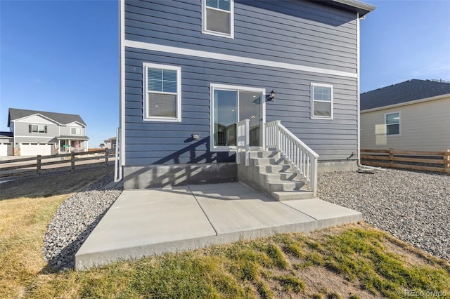 rear view of house featuring a patio area