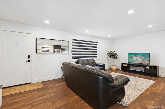 9563 W Caley Ave, Littleton, CO 80123 - living area with wood finished floors and recessed lighting