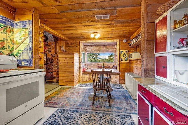 8929 Apache Dr, Beulah, CO 81023 - dining space featuring wood ceiling and wood walls