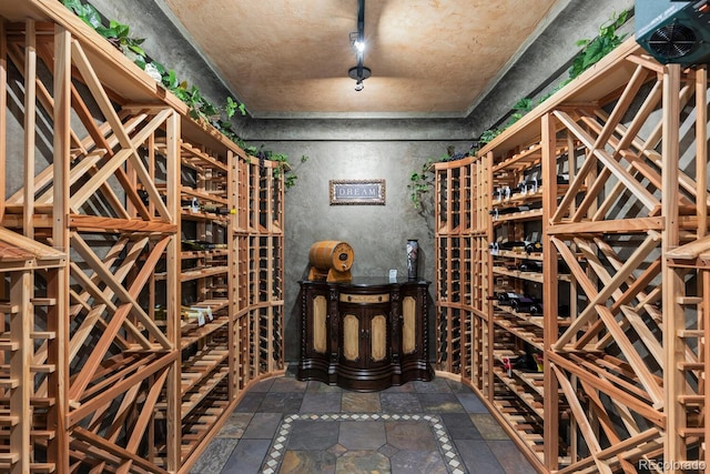 5171 Shade Tree Ln, Parker, CO 80134 - wine room with dark stone finish flooring