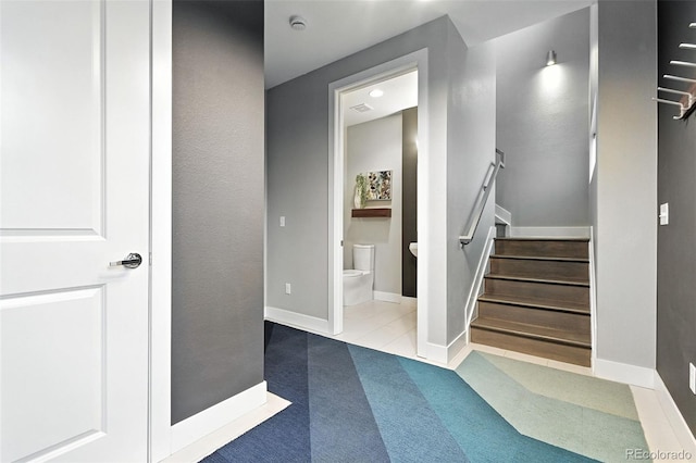 3431 W 16th Ave, Denver, CO 80204 - stairs with carpet and baseboards