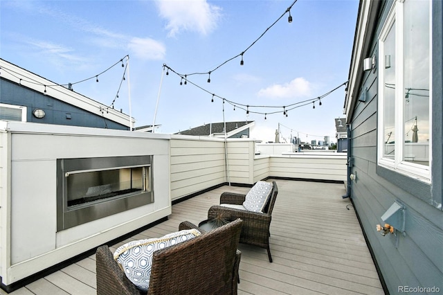3431 W 16th Ave, Denver, CO 80204 - wooden deck featuring outdoor lounge area