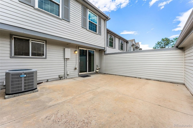 view of patio featuring central AC