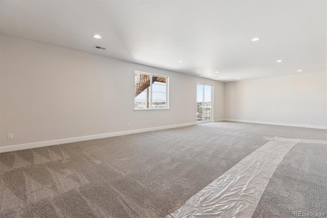 view of carpeted empty room