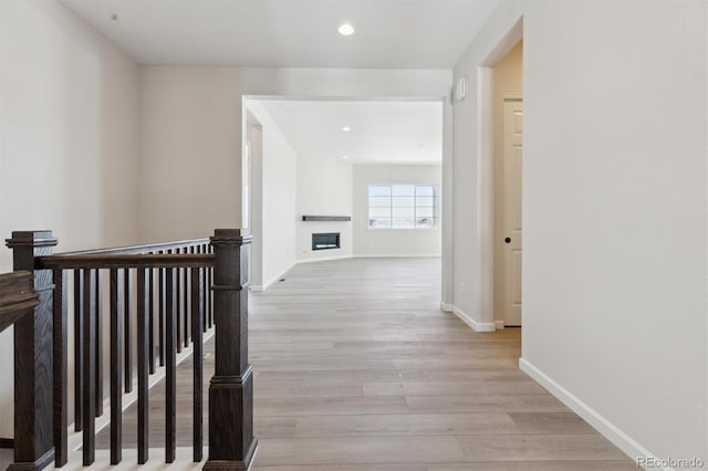 hall featuring light hardwood / wood-style flooring