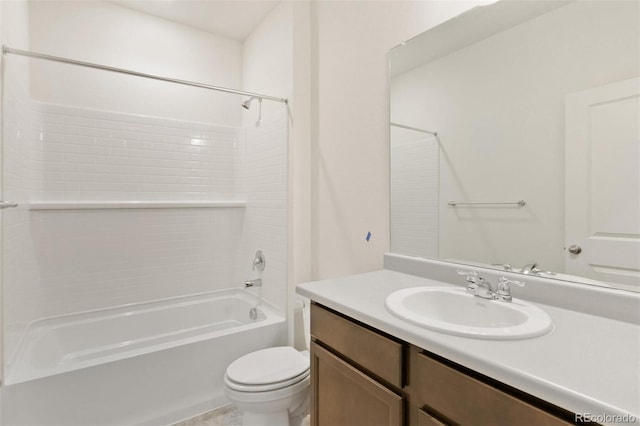 13487 Valentia St, Thornton, CO 80602 - full bath featuring toilet, vanity, and tub / shower combination