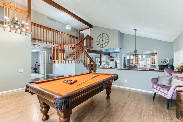 10360 Irving Ct, Westminster, CO 80031 - playroom with high vaulted ceiling, wood finished floors, and pool table