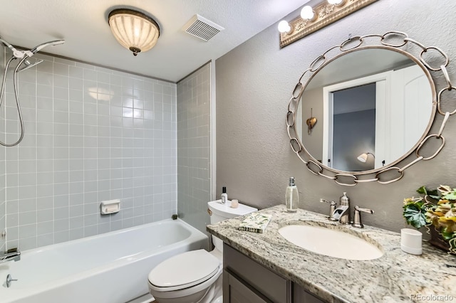 10360 Irving Ct, Westminster, CO 80031 - bathroom with vanity, washtub / shower combination, and a textured wall