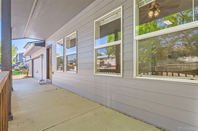 view of patio with a porch