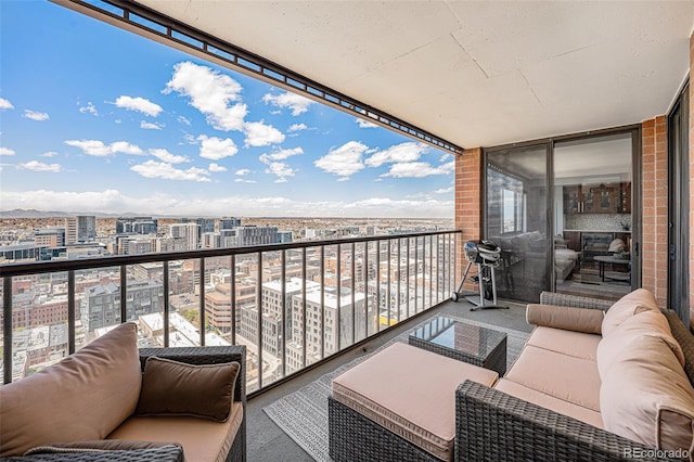 1551 Larimer St Unit 2602, Denver, CO 80202 - balcony with a city view and outdoor lounge area