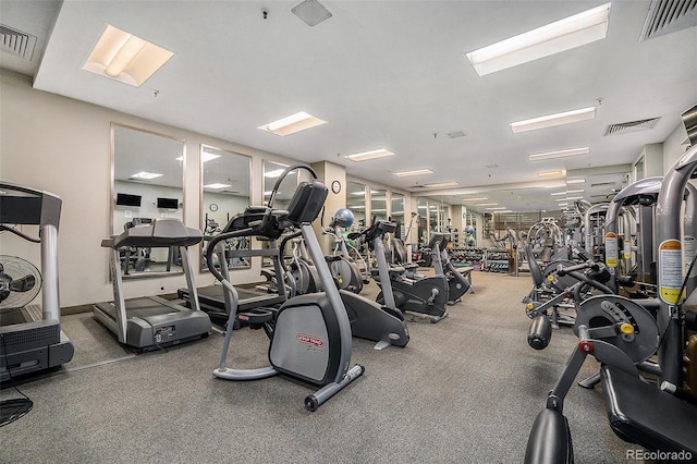 1551 Larimer St Unit 2602, Denver, CO 80202 - exercise room featuring visible vents