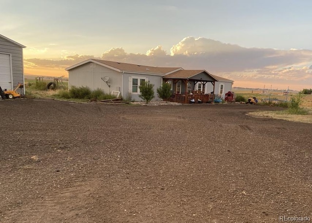 view of front of home with covered porch