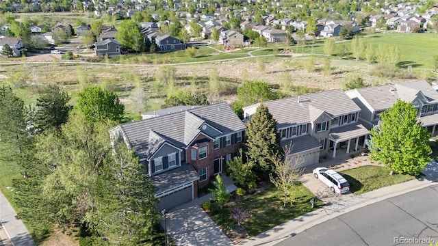 aerial view of residential area