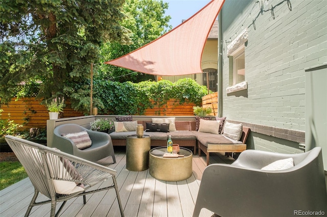 2228 N Race St, Denver, CO 80205 - deck featuring an outdoor hangout area