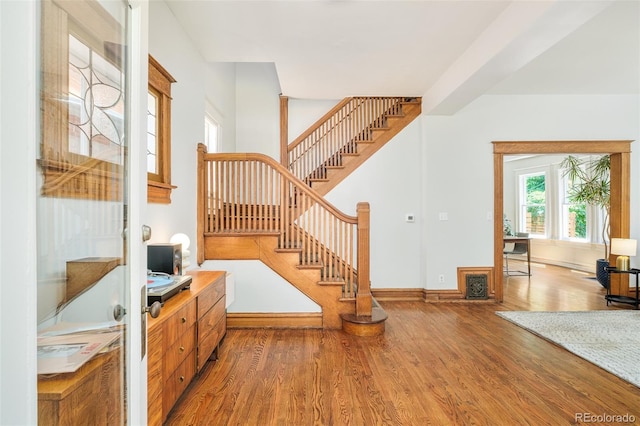 2228 N Race St, Denver, CO 80205 - stairs with wood finished floors