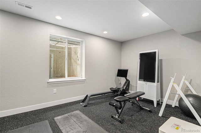 9380 Bear River St, Littleton, CO 80125 - workout room featuring recessed lighting and baseboards