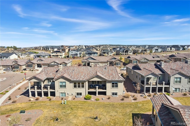 aerial view of residential area