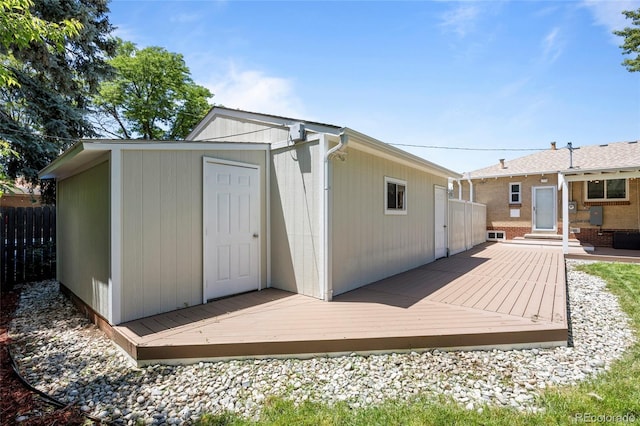 2582 S Uno Way, Denver, CO 80219 - rear view of property with a deck