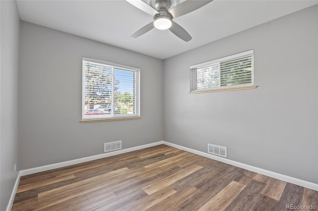 2582 S Uno Way, Denver, CO 80219 - empty room featuring wood finished floors and ceiling fan
