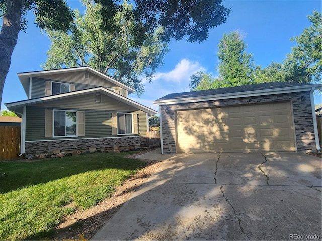 6207 W 92nd Pl, Westminster, CO 80031 - view of front of house with stone siding and driveway