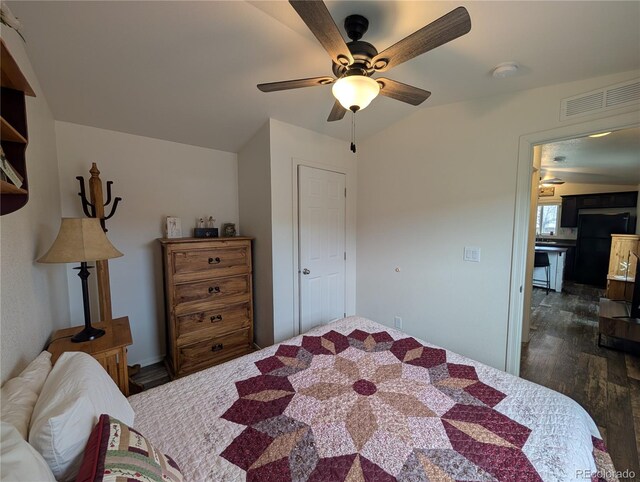 10795 County Road 197a Unit 137, Nathrop, CO 81236 - bedroom featuring dark wood-style flooring and a ceiling fan
