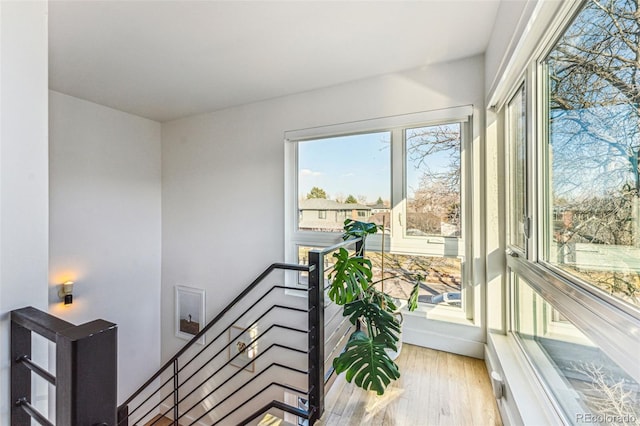 interior space with wood finished floors