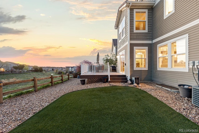 1983 Candleglow St, Castle Rock, CO 80109 - exterior space with fence and a wooden deck