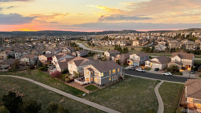 1983 Candleglow St, Castle Rock, CO 80109 - aerial view at dusk with a residential view