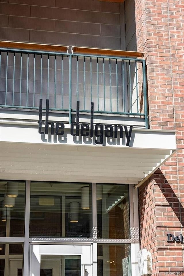 details featuring brick siding