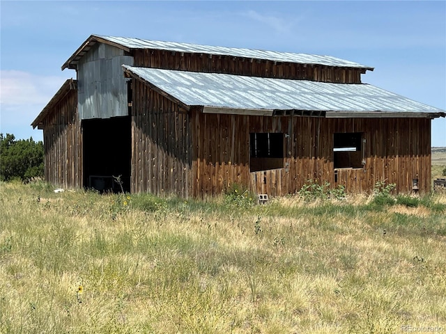 view of pole building