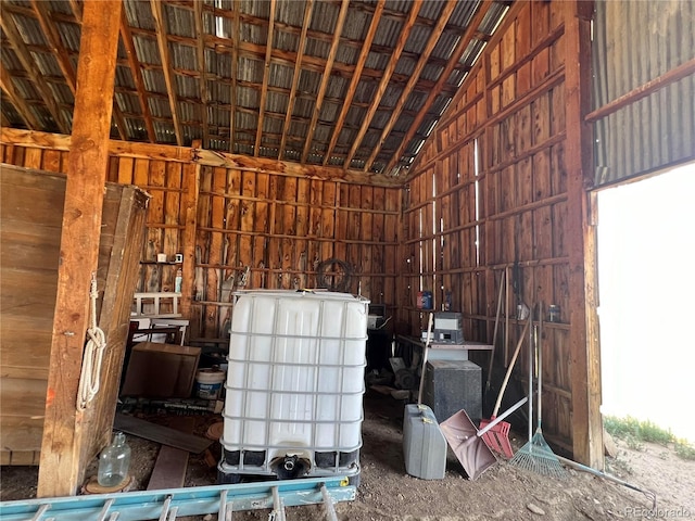 miscellaneous room with vaulted ceiling