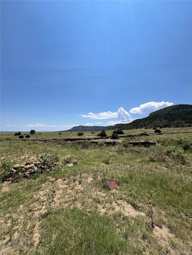 property view of mountains with a rural view