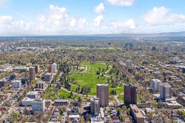 drone / aerial view featuring a view of city