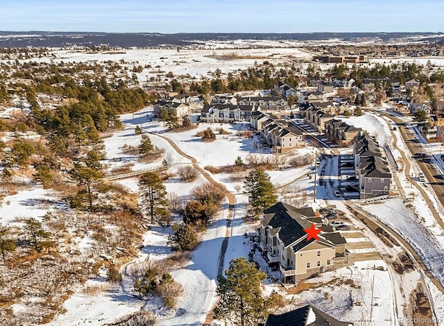 view of snowy aerial view