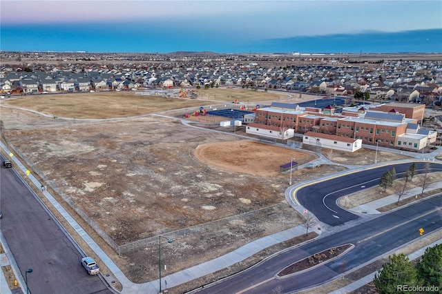 bird's eye view with a residential view