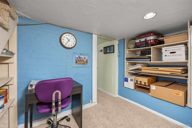 2514 N Humboldt St, Denver, CO 80205 - carpeted home office featuring baseboards