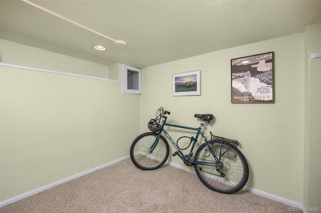 2514 N Humboldt St, Denver, CO 80205 - interior space featuring carpet floors, baseboards, and recessed lighting
