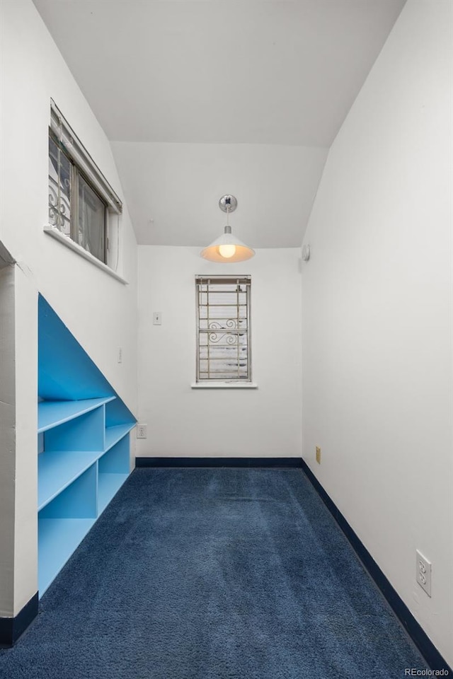 2514 N Humboldt St, Denver, CO 80205 - spare room with carpet flooring, baseboards, and lofted ceiling