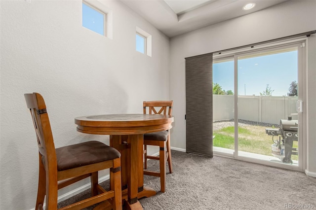 5568 Ceylon St, Denver, CO 80249 - dining room featuring carpet floors and baseboards