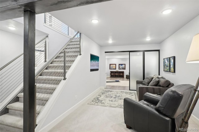 view of carpeted living room