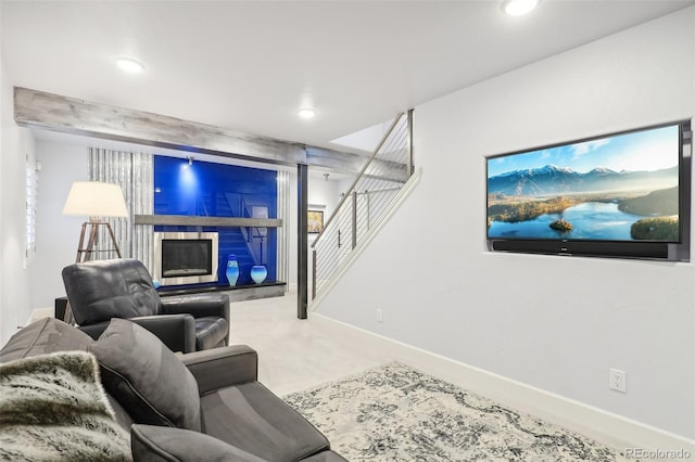 view of carpeted living room