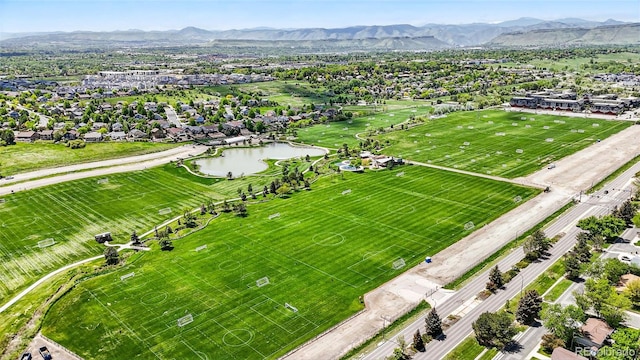 6088 Quail Ct, Arvada, CO 80004 - aerial perspective of suburban area featuring a water and mountain view